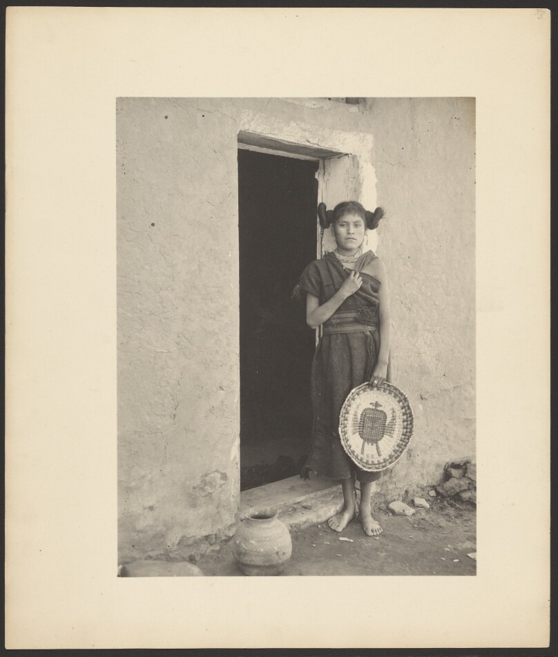 [Oraibi Girl with Plaque]
