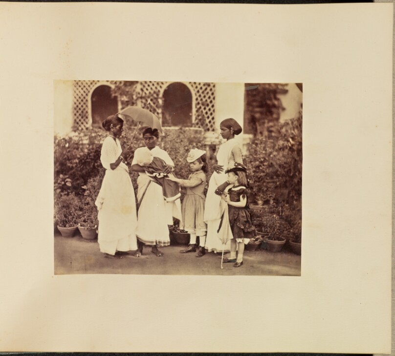 [Caucasian Children with Ayahs]