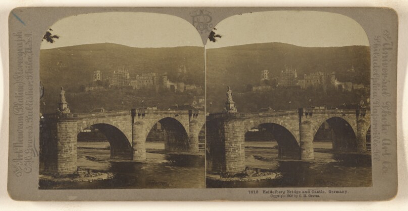 Heidelberg Bridge and Castle. Germany.