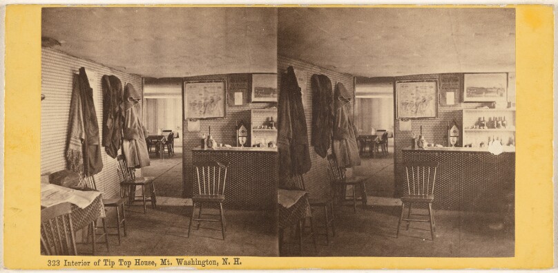 Interior of Tip Top House, Mt. Washington, N.H.