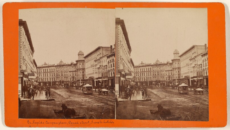 Gr[and] Rapids Campan Place, Canal street, Sweets hotel.