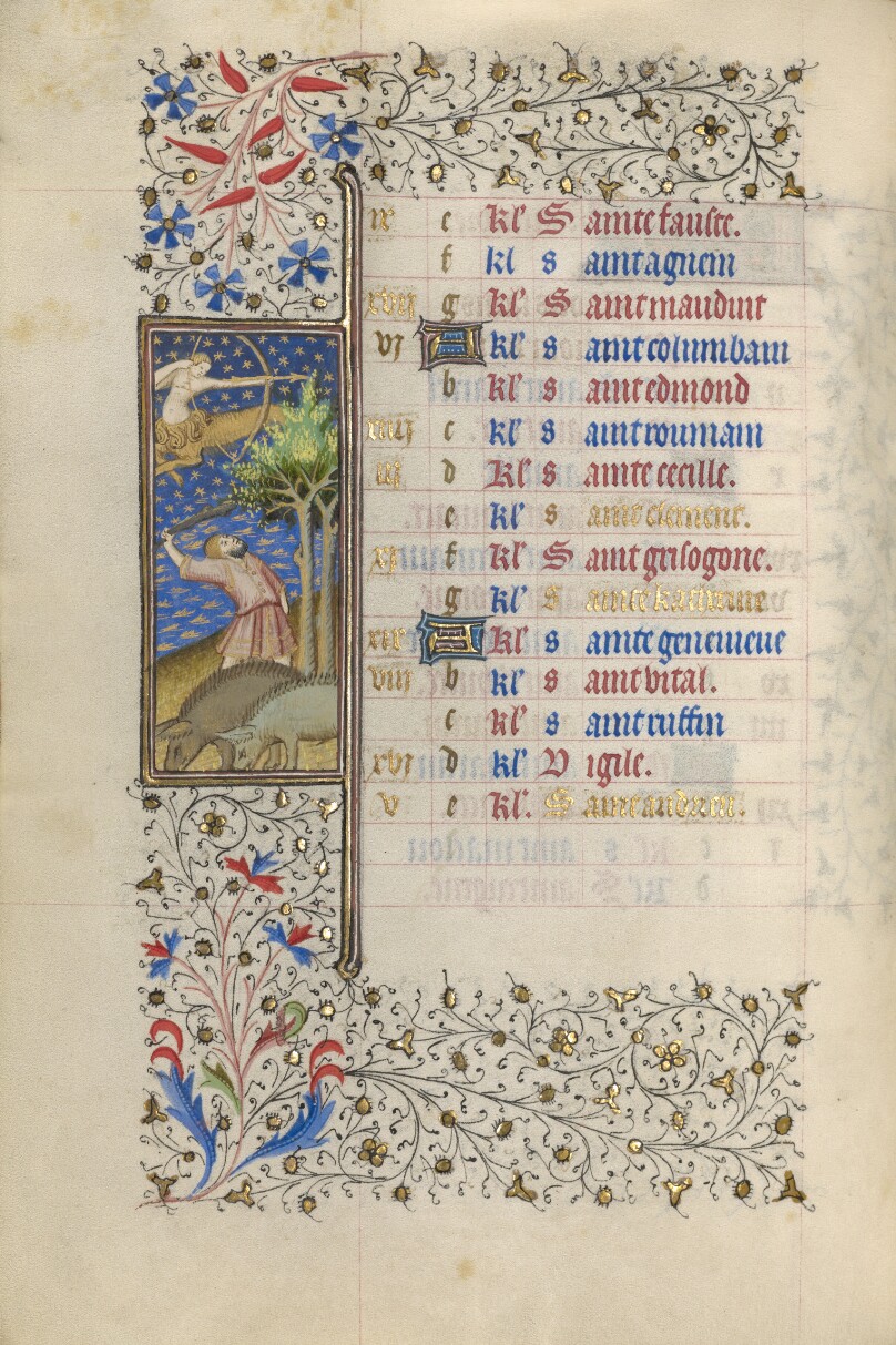 A Man Knocking Acorns from a Tree