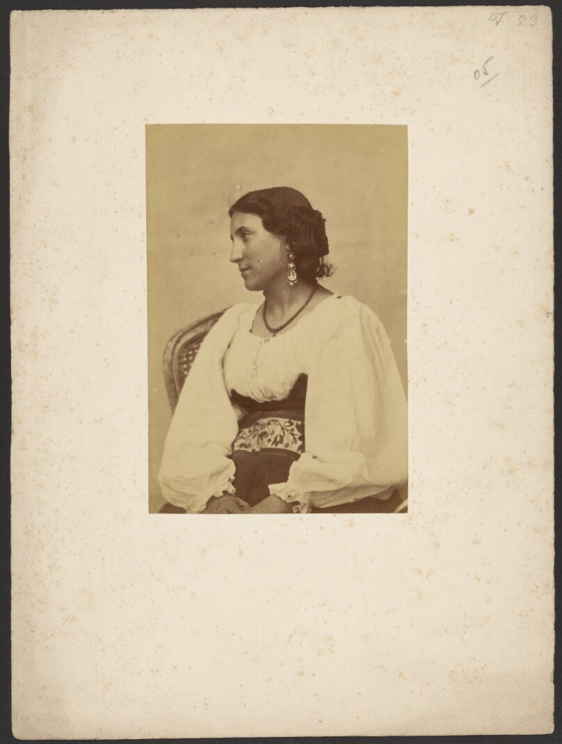 [Portrait of woman in peasant dress]