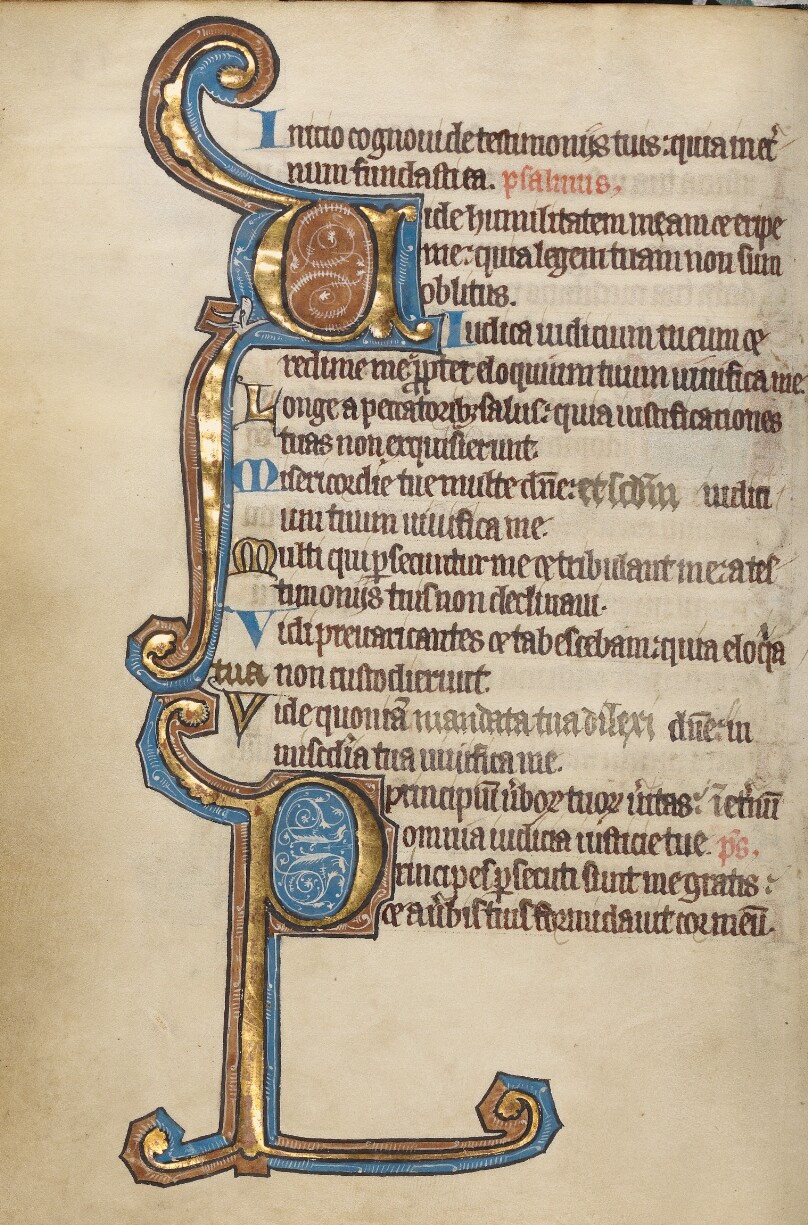 Decorated Initial V; Decorated Initial P