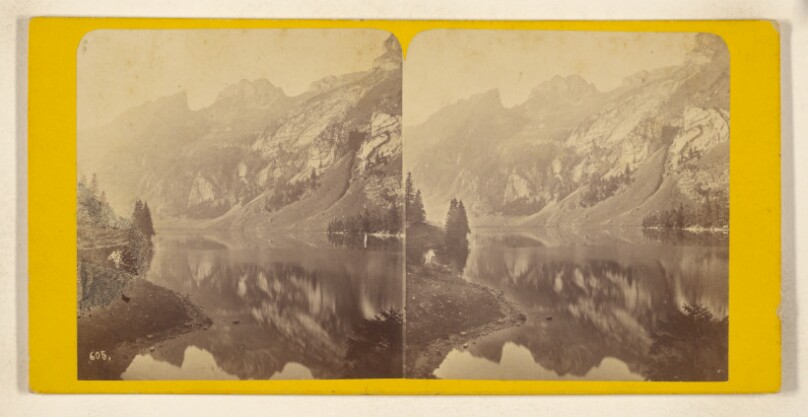 Suisse. - Canton d'Appenzell. Le Seealpsee, l'Altmann et le Sentis.