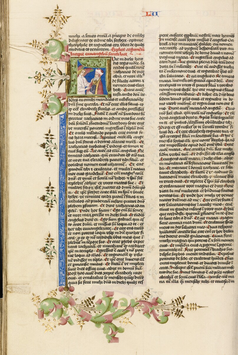 Initial F: The Annunciation to Zechariah
