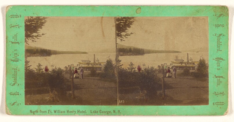 North from Ft. William Henry Hotel. Lake George, N.Y.
