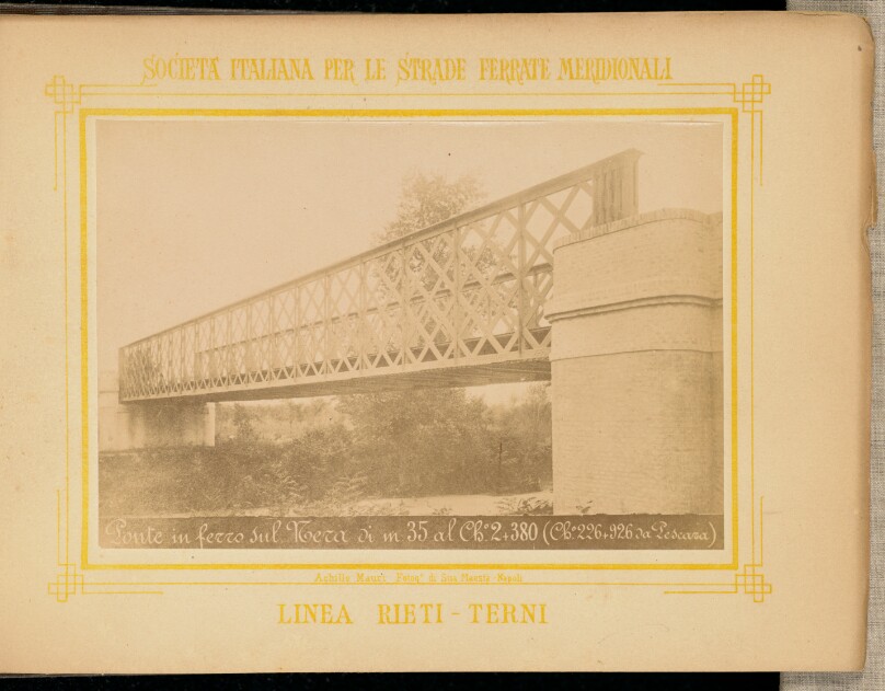 Ponte in ferro sul Nera di metri 35 al chilometro 2 + 380 (chilometro 226 + 926 da Pescara)