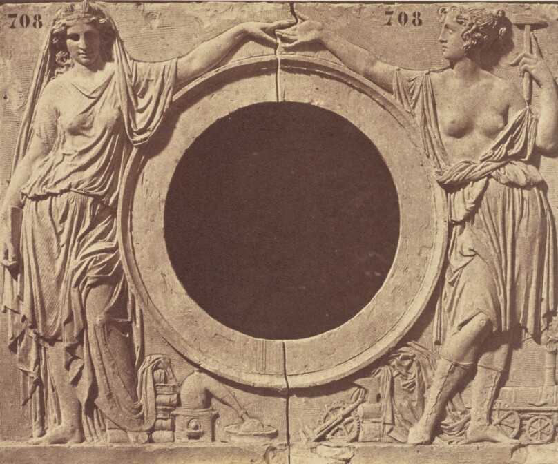 ["La Science et l'Industrie", Sculpture by Jean-Esprit Marcellin, Decoration of the Louvre, Paris]