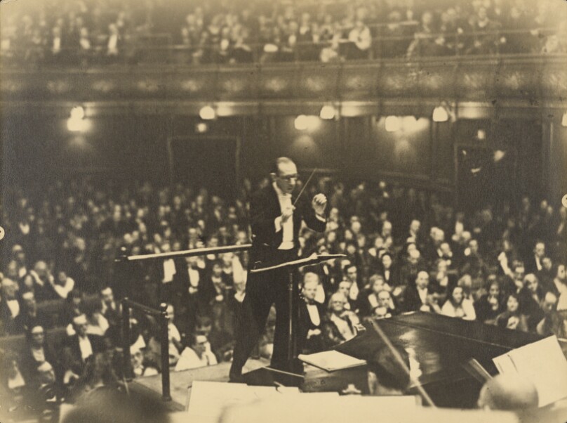 [Igor Stravinsky Conducting an Orchestra]