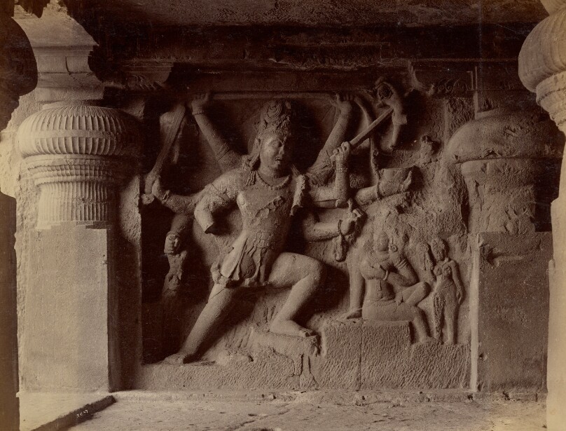 Figures in Seeta Cave, Ellora