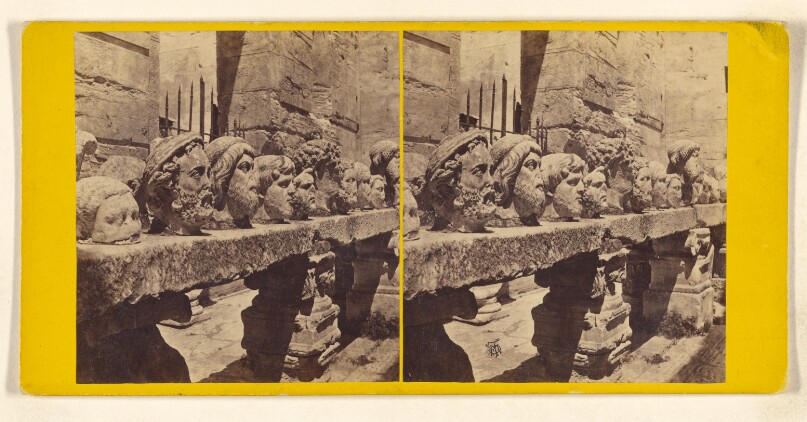 Athens - Sculptured Heads, &c., found in the Acropolis.