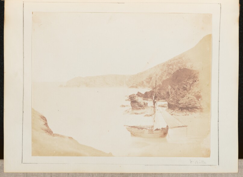 [View of a Boat in a Cove]