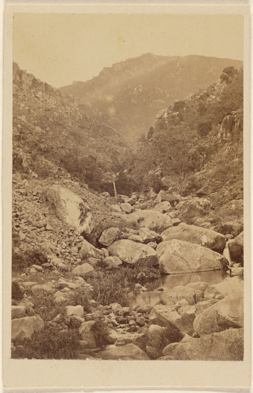 [View of an unidentified mountain valley]