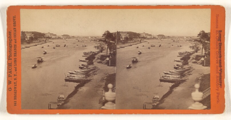 [Beach scene at Ocean Grove or Ashbury Park, New Jersey]