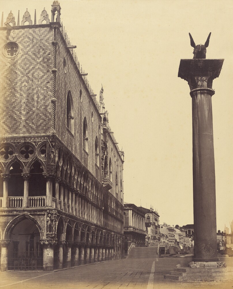 [Venice, Ducal Palace and Piazzetta column]