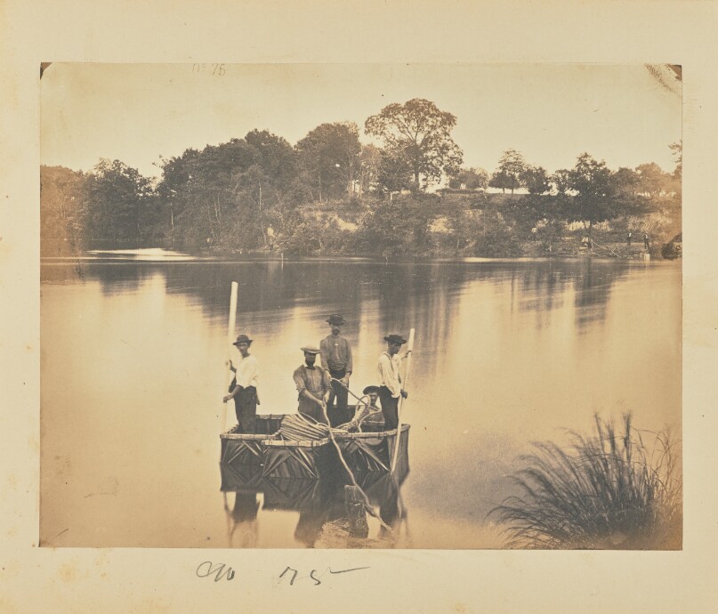 Small Raft of Blanket Boats Crossing the Potomac River