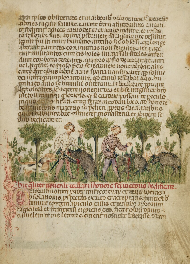 Aimo and Vermondo Killing Two Wild Boars