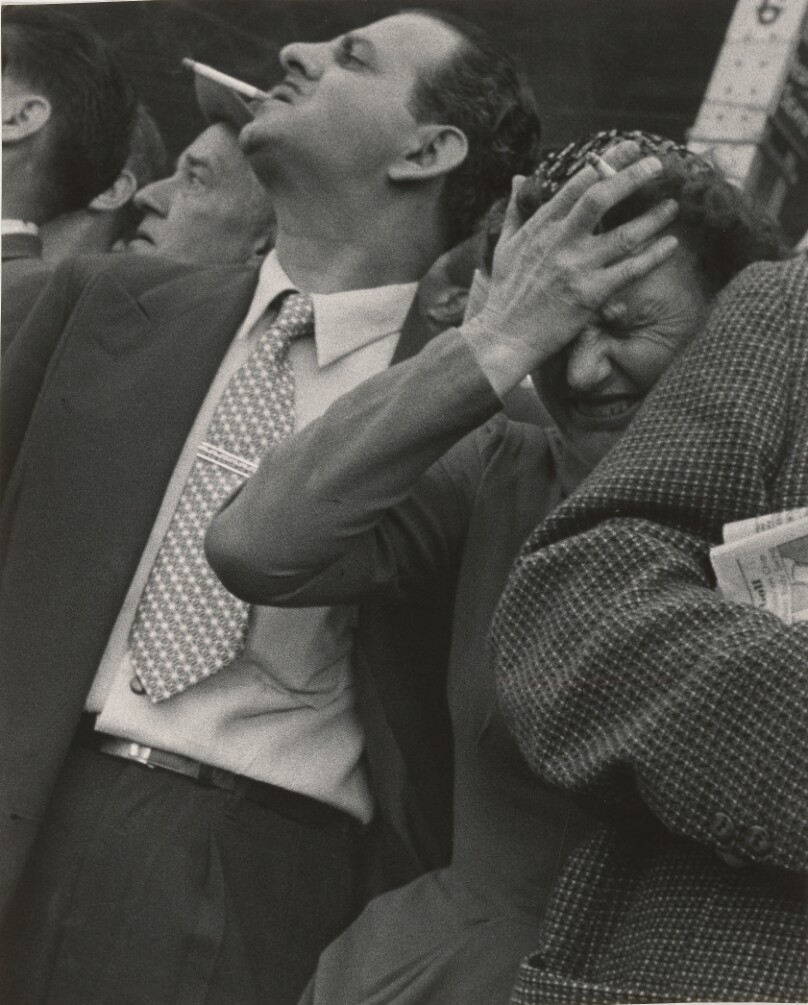 [Belmont Park Race Track, Couple with Cigarettes]
