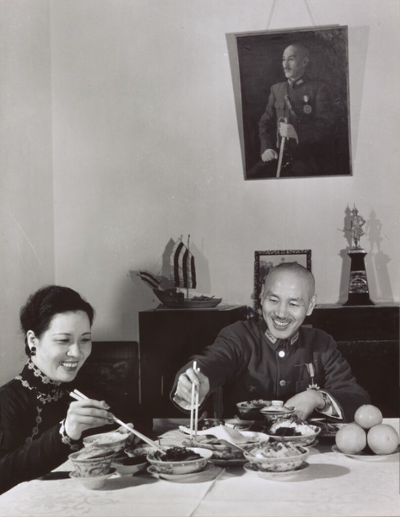 Generalissimo Chiang Kai-shek and Madame Chiang at Lunch, Chungking