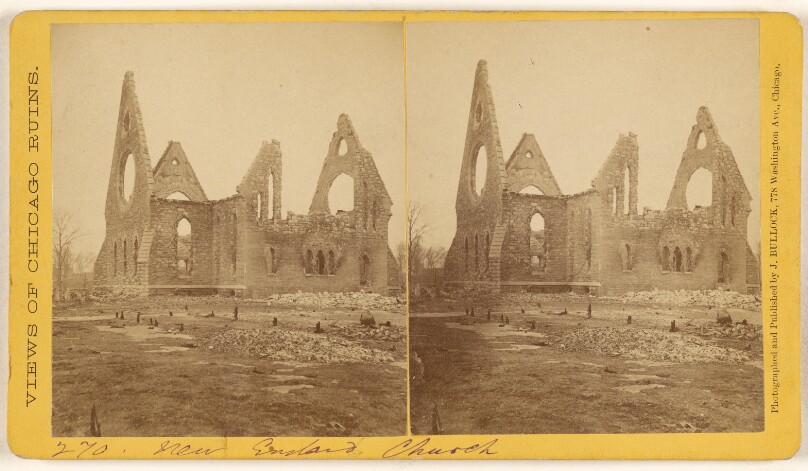[New England Church, Ruins of the Chicago Fire, 1871]