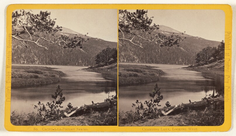 Chambers Lake, Looking West. [Cache-a-la-Poudre, Colorado]