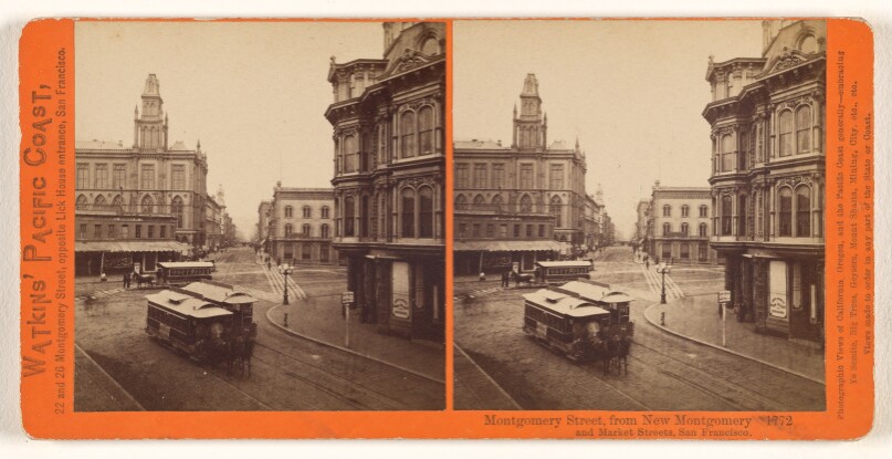 Montgomery Street, from New Montgomery and Market Streets, San Francisco.