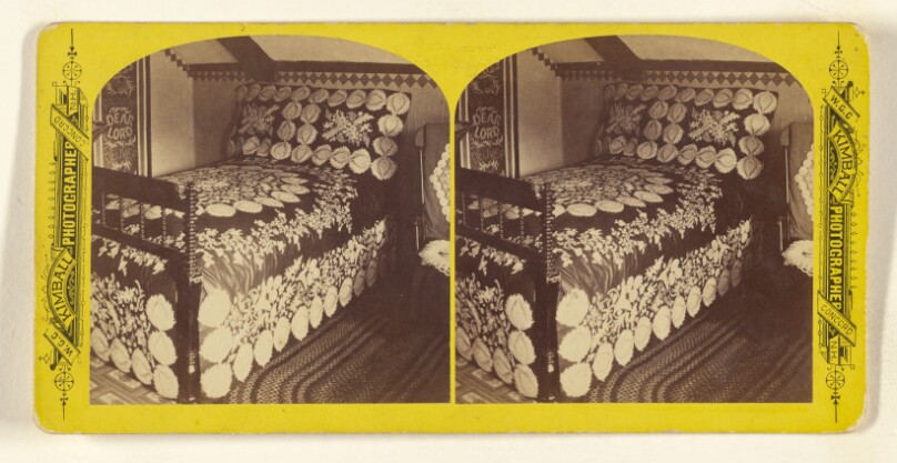 Bed in Round Chamber. ["Rest Valley," Canterbury, New Hampshire. The Old Homestead of Hon. J.M. Harper]