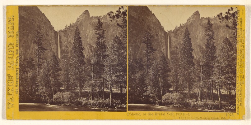 Pohono, of the Bridal Veil, 900 Feet,Yosemite Valley, Mariposa County, Ca. (#1075)