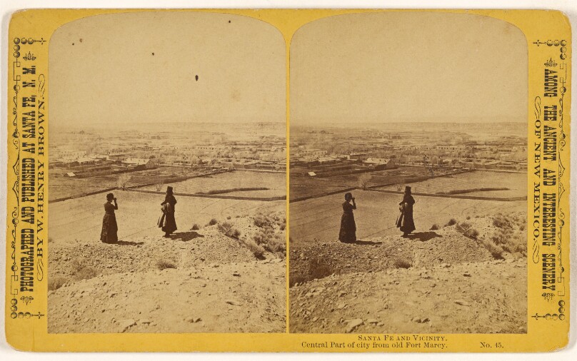 Sante fe and Vicinity. Central Part of city from old Fort Marcy.