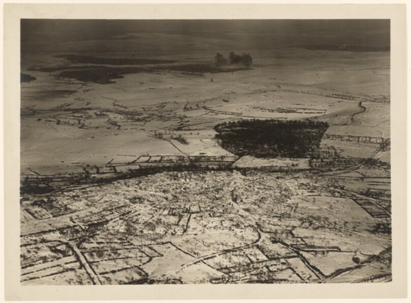 [Aerial View of a Bombed Landscape]