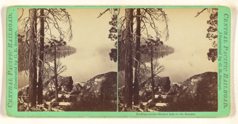 Looking across - Donner Lake to the Summit.