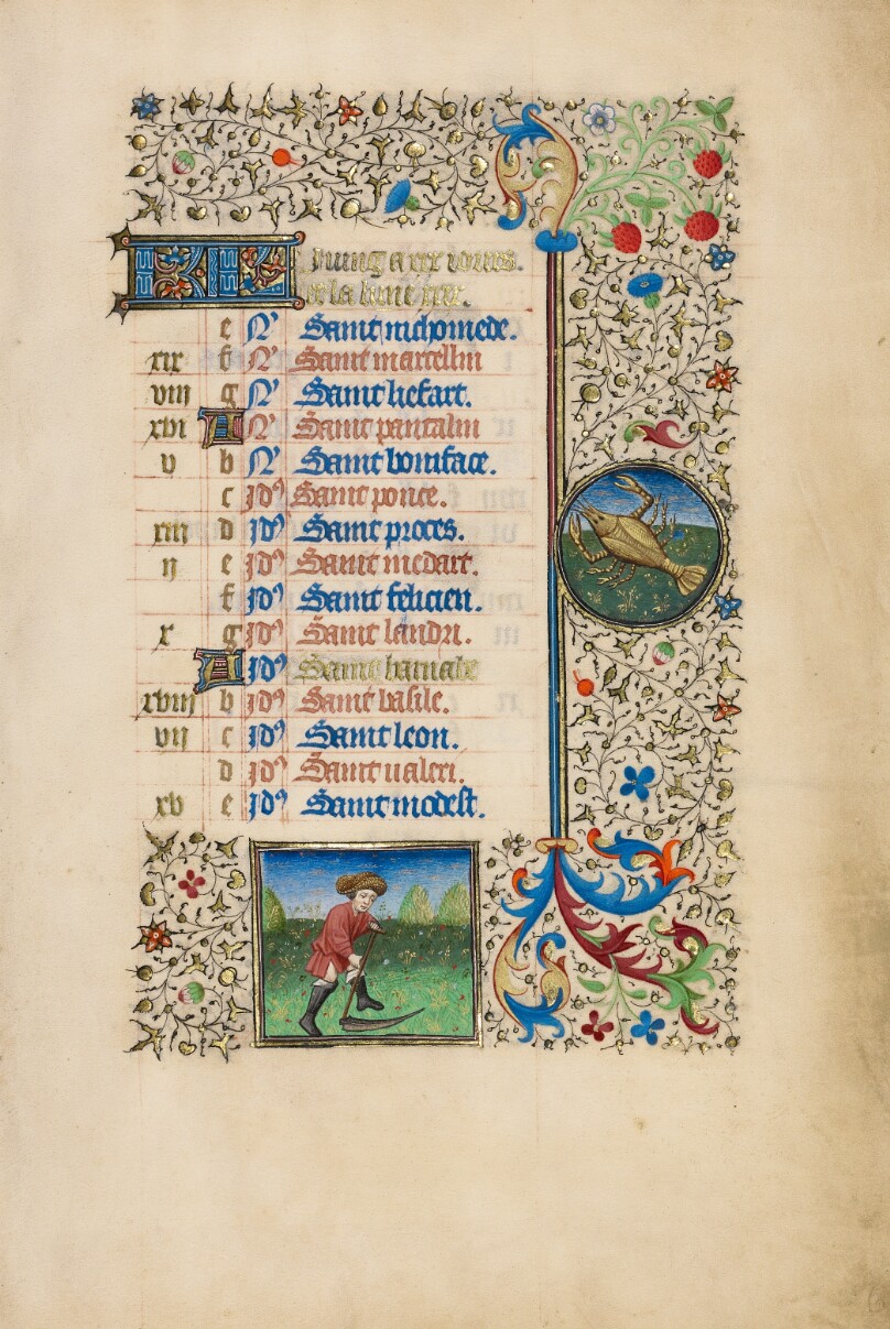June Calendar Page; Mowing; Cancer