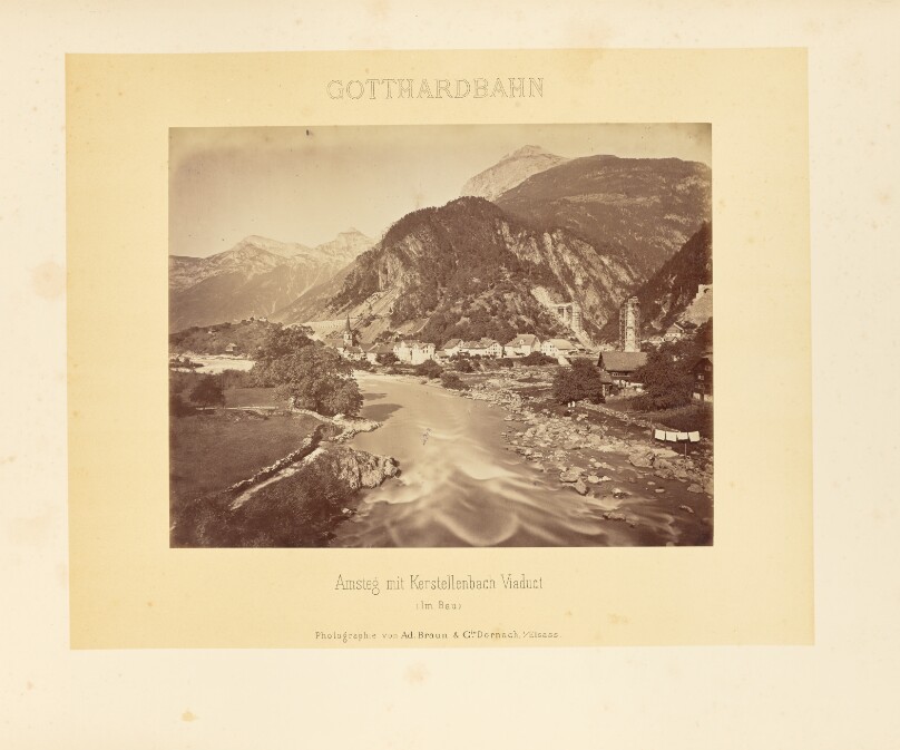 Gotthardbahn: Amsteg mit Kerstellenbach Viaduct (Im Bau)