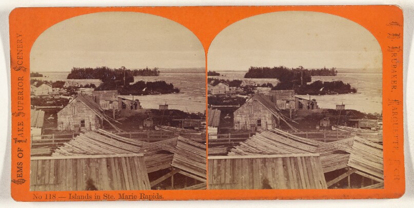 Islands in Ste. Marie Rapids.