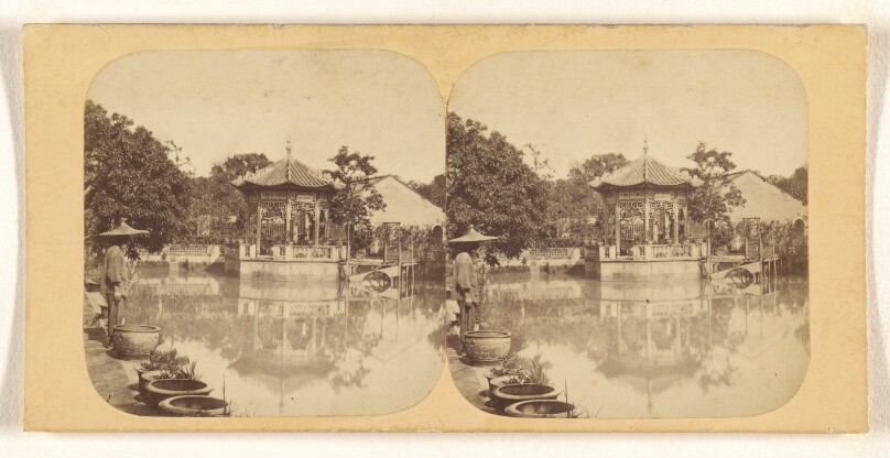 Canton. View on the Lake of the Garden of the Temple of Longevity.