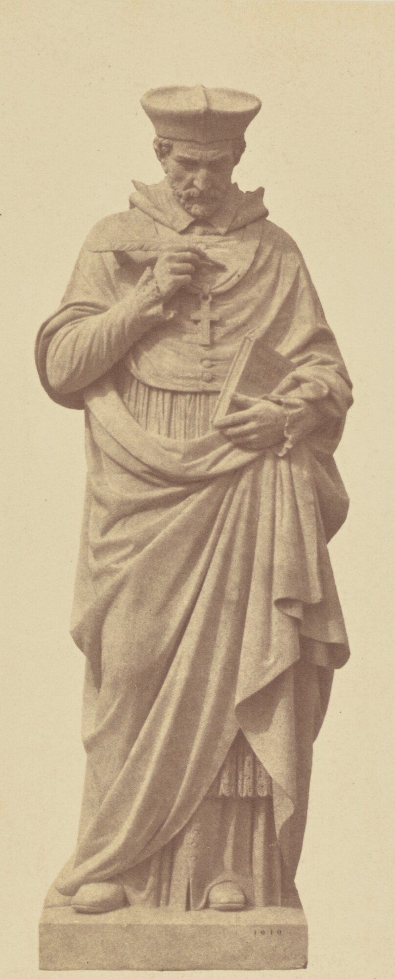 ["Amyot", Statue by Pierre Travaux, Decoration of the Louvre, Paris]