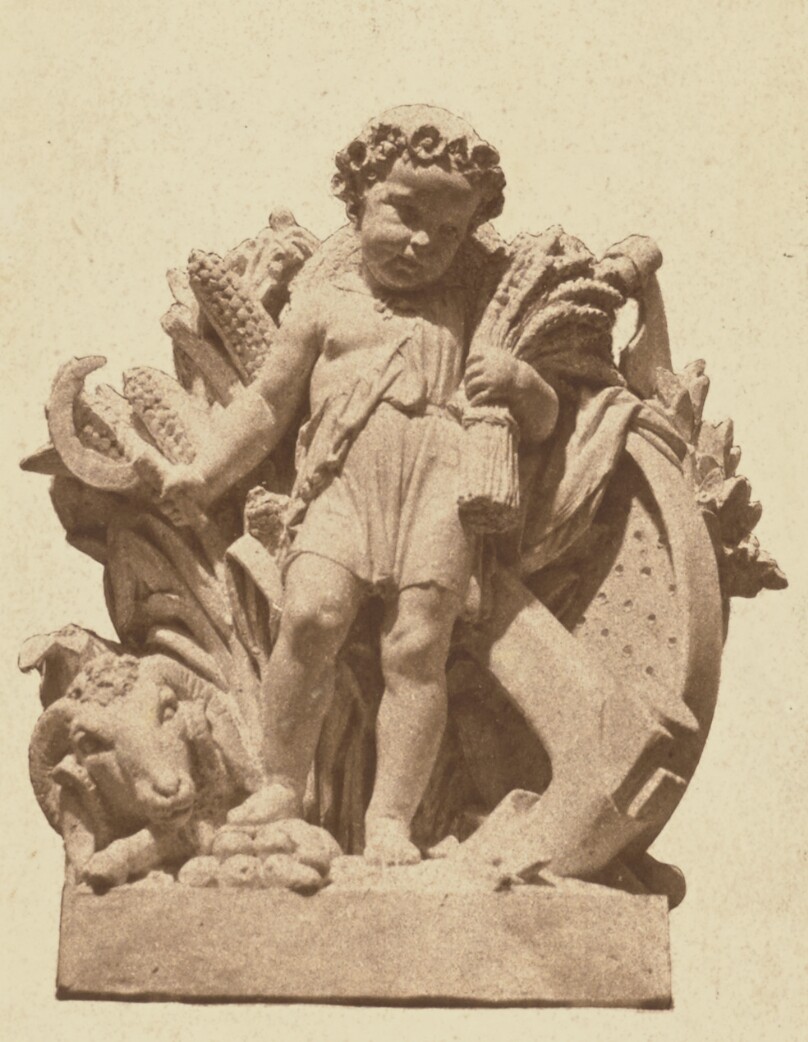 ["L'Agriculture", Sculpture by Théodore Gruyère, Decoration of the Louvre, Paris]