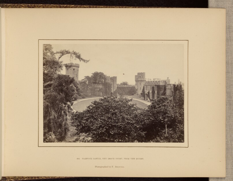 Warwick Castle, the inner court, from the mount