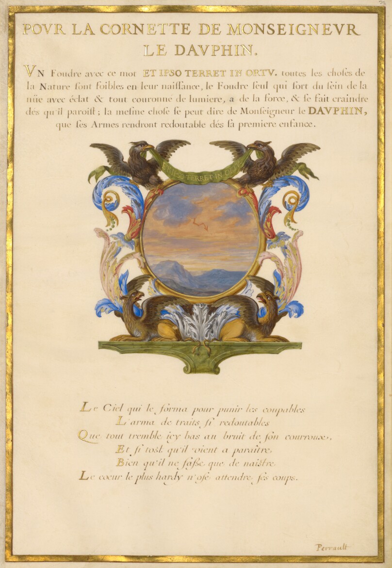 Escutcheon with a Landscape