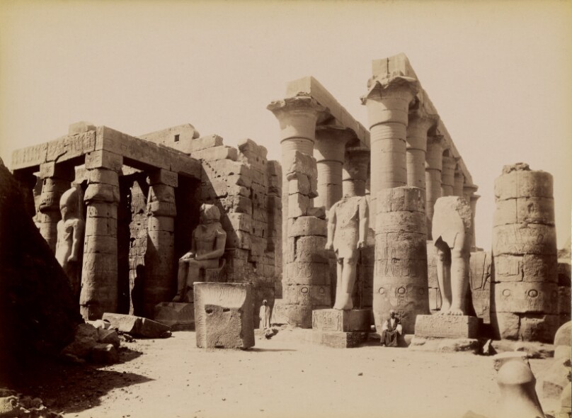 [North Side of the Temple of Amenhotep at Luxor] / [Luxor, Temple d'Amenoflin Cote Nord]