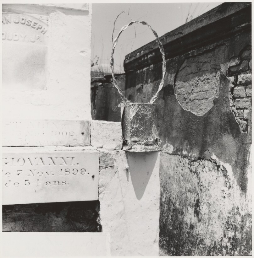 [Foil Covered Can with Handle, New Orleans Cemetery]