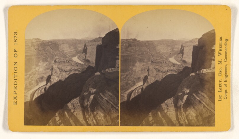 Canon of the Colorado River, Utah, 25 miles above the mouth of Paria Creek. This view shows the mesa or table-lands...