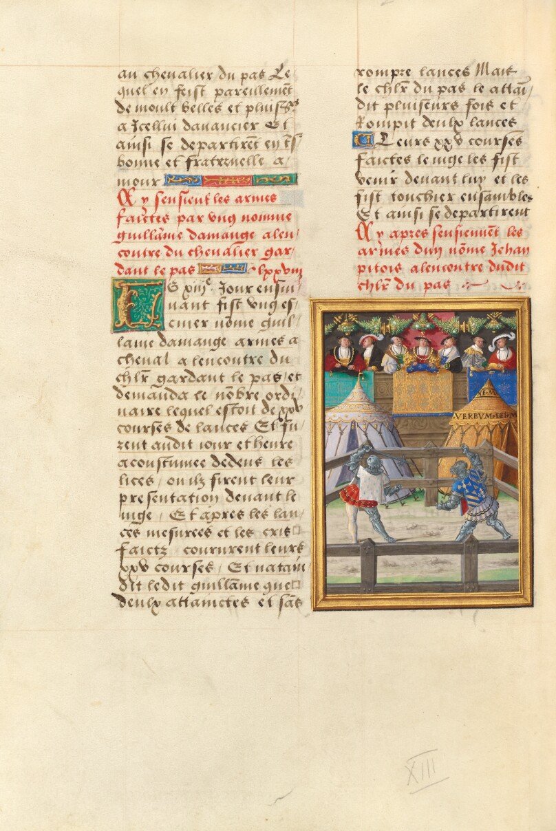 Jacques de Lalaing Fighting the Esquire Jean Pitois at the Passage of Arms of the Fountain of Tears