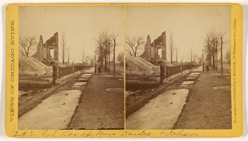 [Late Residence of Messrs Dunlop & Johnson, Ruins of the Chicago Fire, 1871]