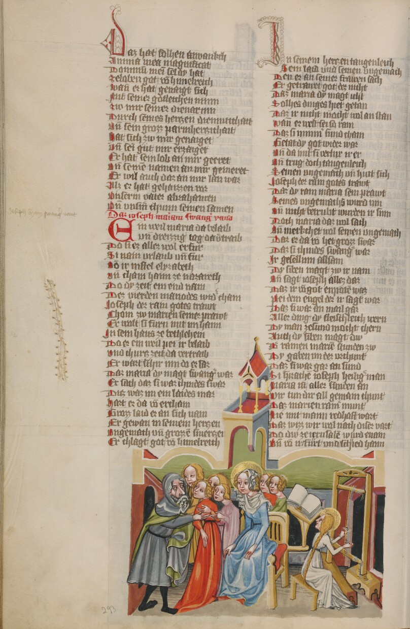 The Virgin Mary, Accompanied by Seven Virgins, Announces her Pregnancy to Joseph