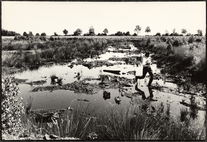 Joseph Beuys running in a swamp, Eindhoven, Netherlands
