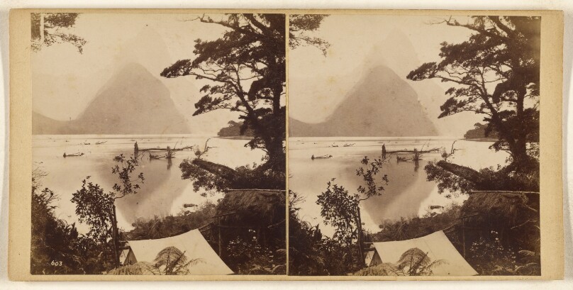 Milford Sound. Mitre Peak, 5560 Feet.