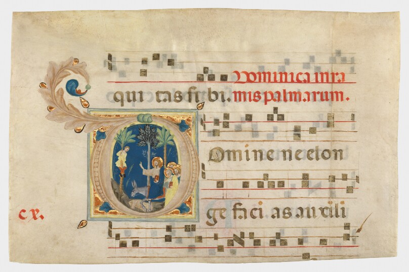 Initial D: Christ’s Entry into Jerusalem, cutting from a gradual
