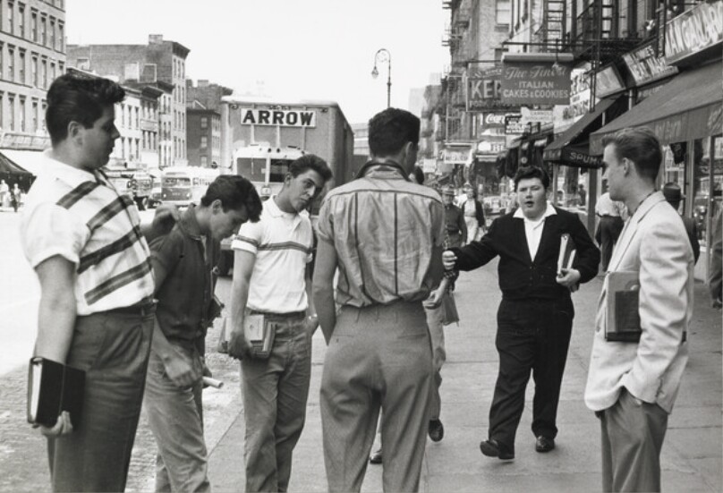 New York's tough Eastside quarter. "There is a new vitality here. These boys are first generation Americans, sons of European immigrants."